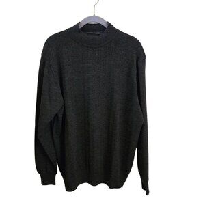 Metropolitan View 100% Italian Wool Textured Mock Neck Sweater Size L